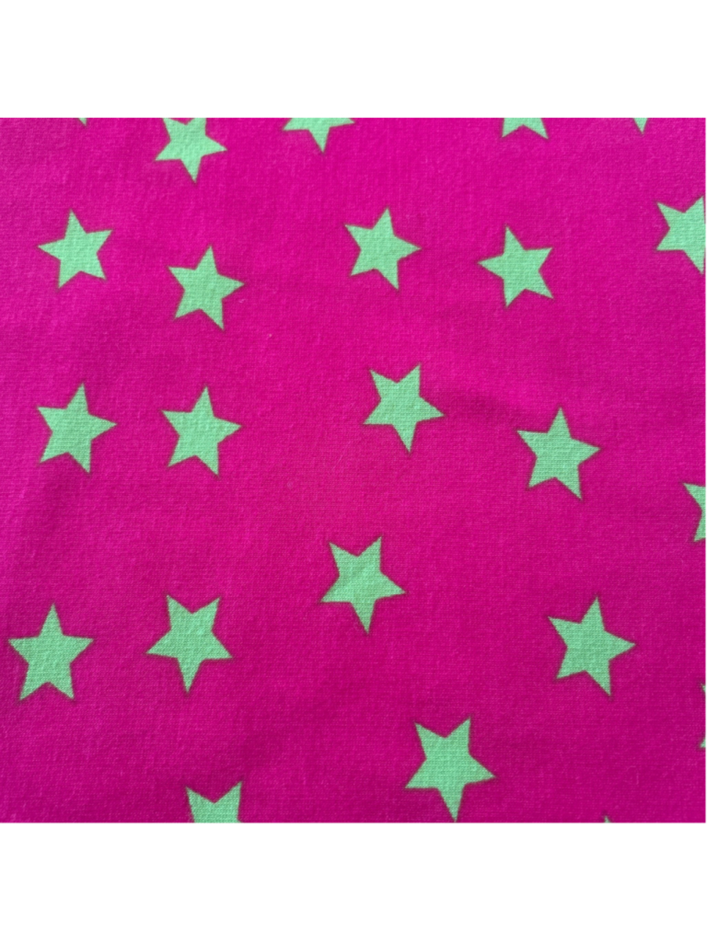 Fabric: 16”x 62” Star Print Fabric Pink/Green - Picture 3 of 4